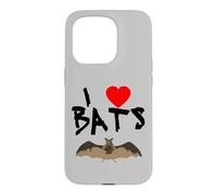 Custodia per iPhone 15 Pro Amo i pipistrelli I Heart Bat s