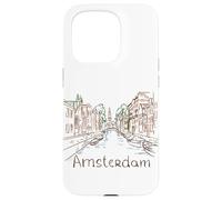 Custodia per iPhone 15 Pro Amsterdam Paesi Bassi souvenir di viaggio Panorama City Gift
