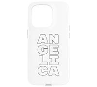 Custodia per iPhone 15 Pro ANGELICA Personalized Retro Girls Custom ANGELICA Name