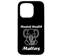 Custodia per iPhone 15 Pro Animal Brain Illness quote elephant Mental health matters