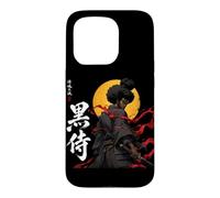 Custodia per iPhone 15 Pro Anime africano Samurai Fighter Katana Guerriero Radici Nere