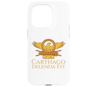 Custodia per iPhone 15 Pro Antica Roma Latina Citazione SPQR Eagle - Carthago Delenda Est