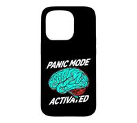 Custodia per iPhone 15 Pro Anxiety Humor Panic Mode Activated Brain