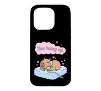 Custodia per iPhone 15 Pro Appendi Capybara Coppia divertente Love Valentine Meme