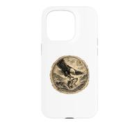 Custodia per iPhone 15 Pro Aquila dello spirito della meditazione del monaco Zen