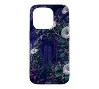 Custodia per iPhone 15 Pro Arco Moonflower nel giardino di mezzanotte