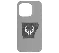 Custodia per iPhone 15 Pro Arkansas AR Deer Hunting Shed Antlers Design