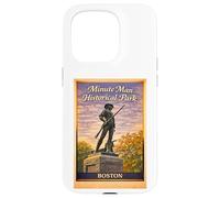 Custodia per iPhone 15 Pro Arte da viaggio della rivoluzione aerea del parco storico di Boston Minute