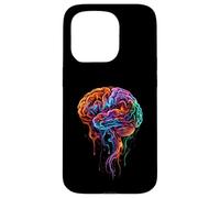 Custodia per iPhone 15 Pro Arte fluida astratta di anatomia del cervello colorato