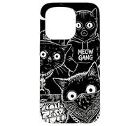 Custodia per iPhone 15 Pro Arte urbana retrò Meow Gang Thug Cats Scratch Life