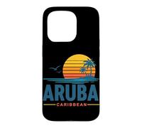 Custodia per iPhone 15 Pro Aruba Caraibi Retro Tramonto Vacanza