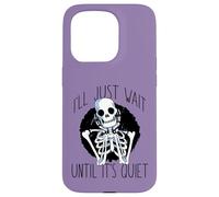 Custodia per iPhone 15 Pro ASPETTERÒ UN TRANQUILLO Halloween Teacher Skeleton Meme
