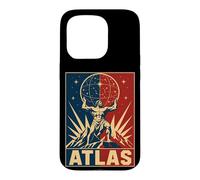 Custodia per iPhone 15 Pro Atlante cosmico Titano greco Holding Stars Sky