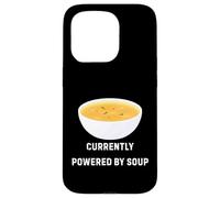 Custodia per iPhone 15 Pro Attualmente alimentato da Soup Funny Cozy Comfort Food Design