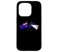 Custodia per iPhone 15 Pro Australia Samoa Americane Attraversato Bandiere