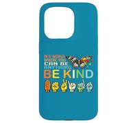Custodia per iPhone 15 Pro Autism Be Kind - Consapevolezza dell'autismo ASL Hands Linguaggio dei segni