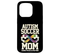 Custodia per iPhone 15 Pro Autismo Calcio Mamma Più Forte Persona Sul Campo Simbolo Infinito