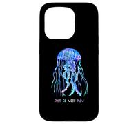Custodia per iPhone 15 Pro Awesome Cute UnderWater Fish Sea Just Go With Flow JellyFish