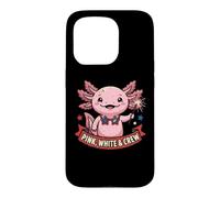 Custodia per iPhone 15 Pro Axolotl Rosa Bianco E Crew Divertente Patriottico 4 Luglio Carino