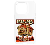 Custodia per iPhone 15 Pro Baba Jaga - Gambe di pollo della casa della foresta del folklore della strega slava