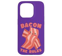 Custodia per iPhone 15 Pro Bacon The Rules Divertente Carino Pun Bacon Foodie