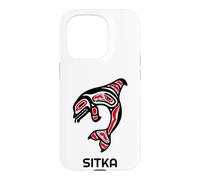 Custodia per iPhone 15 Pro Balena orca nativa americana dell'Alaska