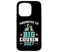 Custodia per iPhone 15 Pro Bambini promossi a Big Cousin 2027 Dinosaur New Baby Shower