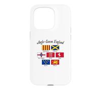 Custodia per iPhone 15 Pro Bandiera anglosassone regni d'Inghilterra scritta nera