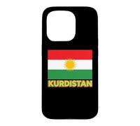 Custodia per iPhone 15 Pro Bandiera curda Patriottica Uomini Donne Bambini Kurdistan