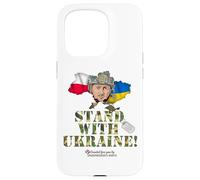 Custodia per iPhone 15 Pro Bandiera della Polonia Selenskyj cane Stand with Ucraina