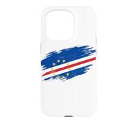 Custodia per iPhone 15 Pro Bandiera di Capo Verde con grafica grunge invecchiata