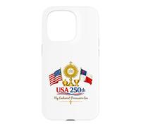 Custodia per iPhone 15 Pro Bandiera vintage USA 250th Era Eucaristia