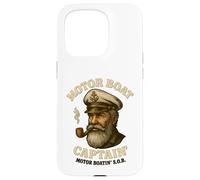 Custodia per iPhone 15 Pro Barca a motore Captain Funny Pontoon Boating