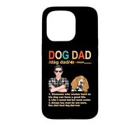 Custodia per iPhone 15 Pro Basset Hound Dog Dad Definition Funny Fathers Day