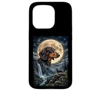 Custodia per iPhone 15 Pro Bassotti con Luna - cani