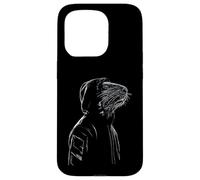 Custodia per iPhone 15 Pro Beaver Line Art Cool Drawing Animal Love Forest Motivo