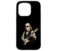 Custodia per iPhone 15 Pro Ben Franklin Suonare la Chitarra Divertente 4 luglio Retro Vintage