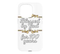 Custodia per iPhone 15 Pro Benedetto da Dio per 100 anni, 100° compleanno vintage