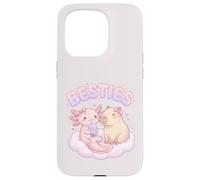 Custodia per iPhone 15 Pro Besties Axolotl Capybara Bubble Tea Carino Kawaii Anime Animale