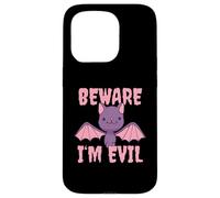 Custodia per iPhone 15 Pro Beware I'm Evil Pipistrello Carino