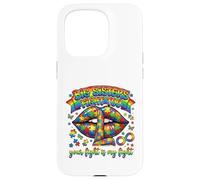Custodia per iPhone 15 Pro Big Sisters Fight Too Autism Awareness Puzzle Labbra