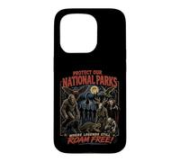 Custodia per iPhone 15 Pro Bigfoot Mothman protegge le leggende criptiche dei nostri parchi nazionali
