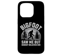 Custodia per iPhone 15 Pro Bigfoot Saw Me Nobody Believes Him Funny Sasquatch Uomini Ragazzi