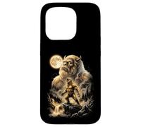 Custodia per iPhone 15 Pro Bigfoot Ululando alla Luna Meme Sasquatch