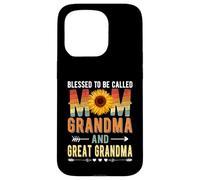 Custodia per iPhone 15 Pro Blessed To Be Called Mom Grandma Great Grandma Mother's Day