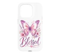 Custodia per iPhone 15 Pro BLESSED - Women's Christian Faith Jeremiah 17:7 Bible-Based