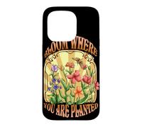 Custodia per iPhone 15 Pro Bloom Where You Are Planted Design vintage floreale