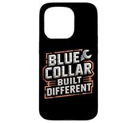 Custodia per iPhone 15 Pro Blue Collar Built Different Funny Work Pride Design Tees