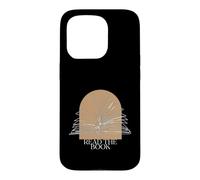 Custodia per iPhone 15 Pro Bookworm Read The Book Boho Arch Line Art Illustration