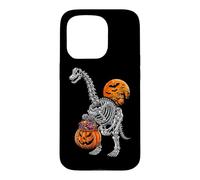 Custodia per iPhone 15 Pro Brachiosaurus Apatosaurus Dinosauro Scheletro Zucca Dino Boy